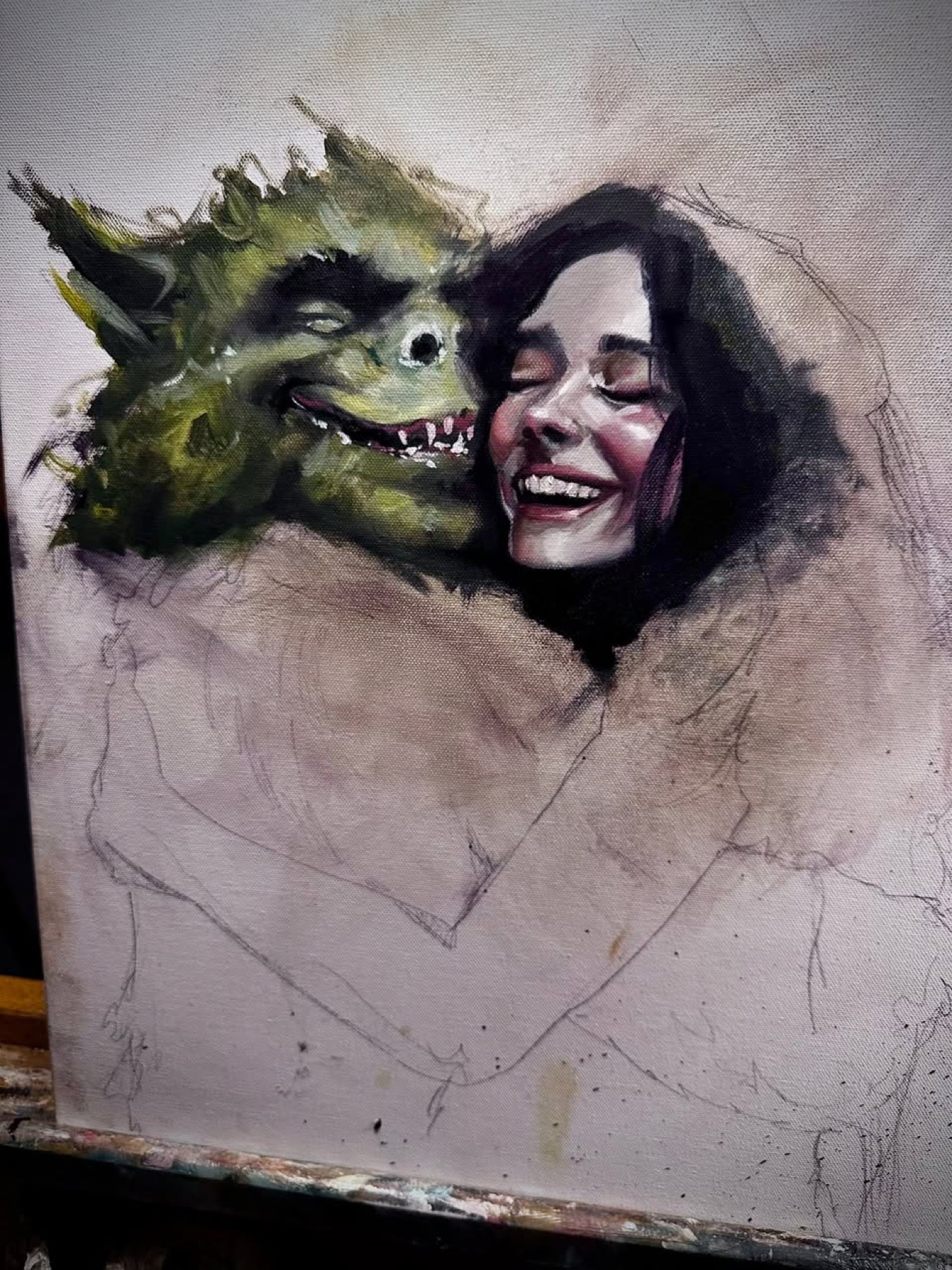 Studio note 8: a working moment from the painting process.