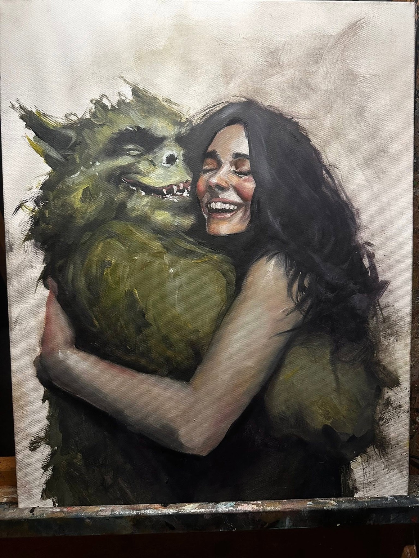 Studio note 9: a working moment from the painting process.