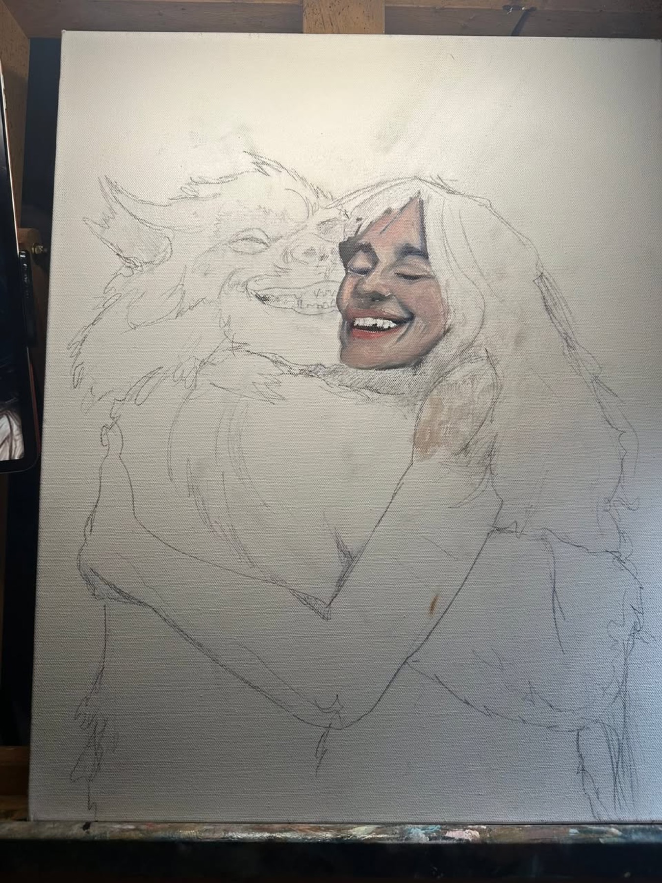Studio note 11: a working moment from the painting process.