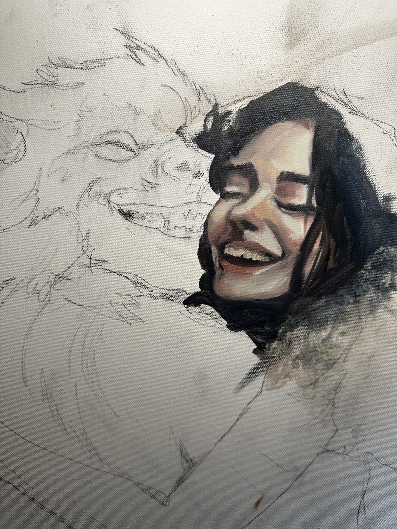 Studio note 12: a working moment from the painting process.