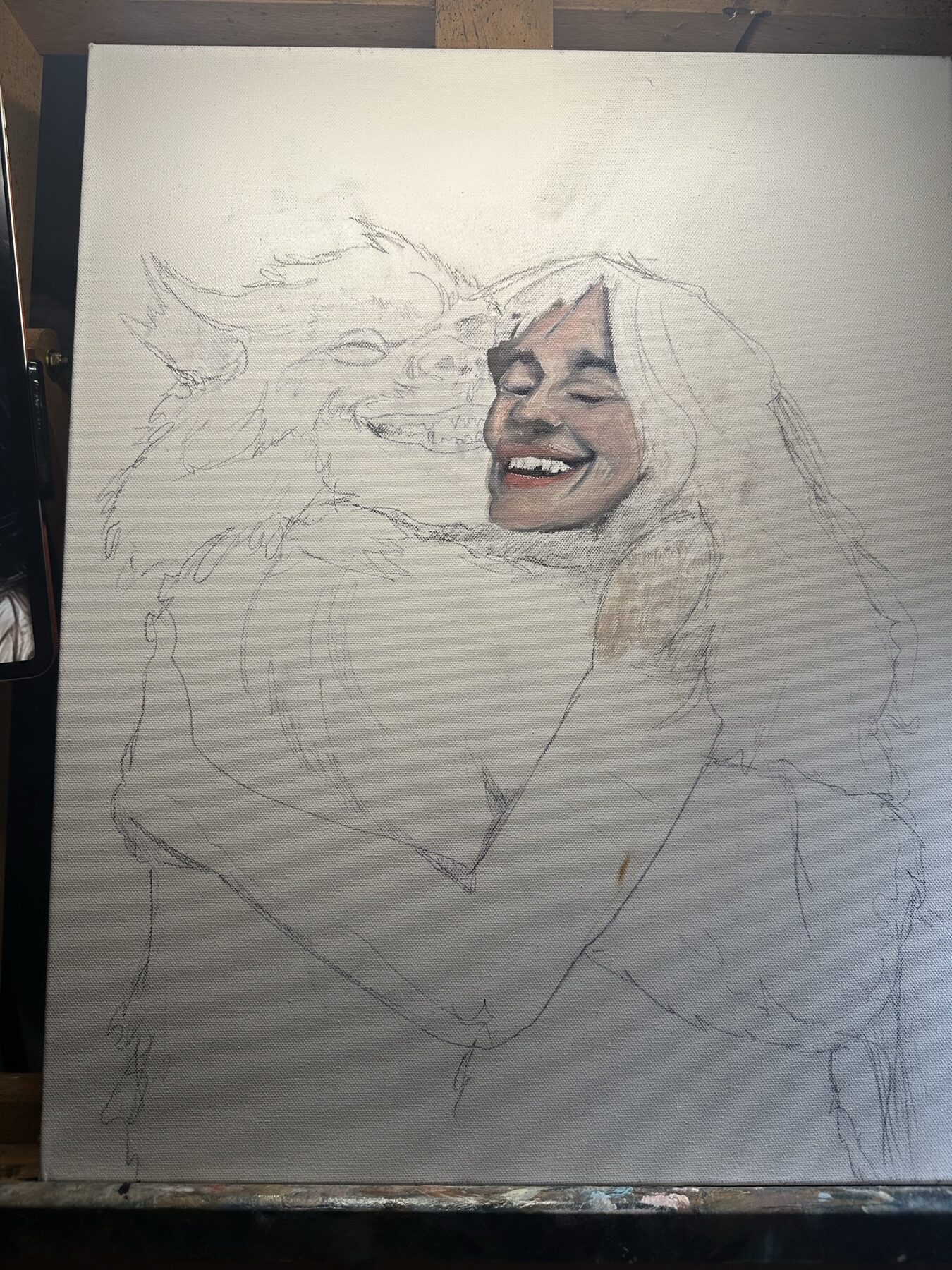 Studio note 13: a working moment from the painting process.
