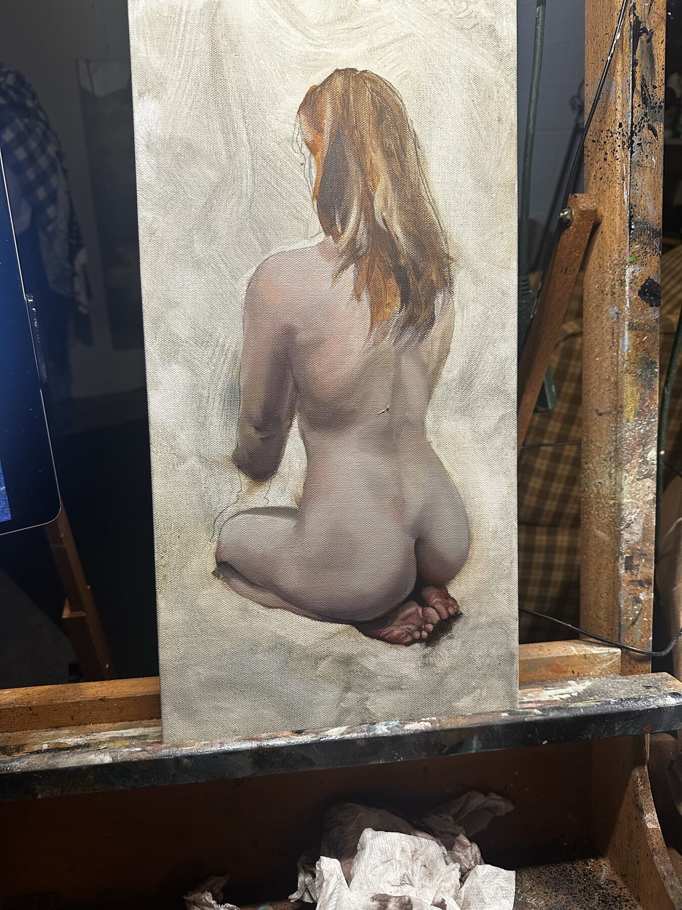 Studio note 15: a working moment from the painting process.