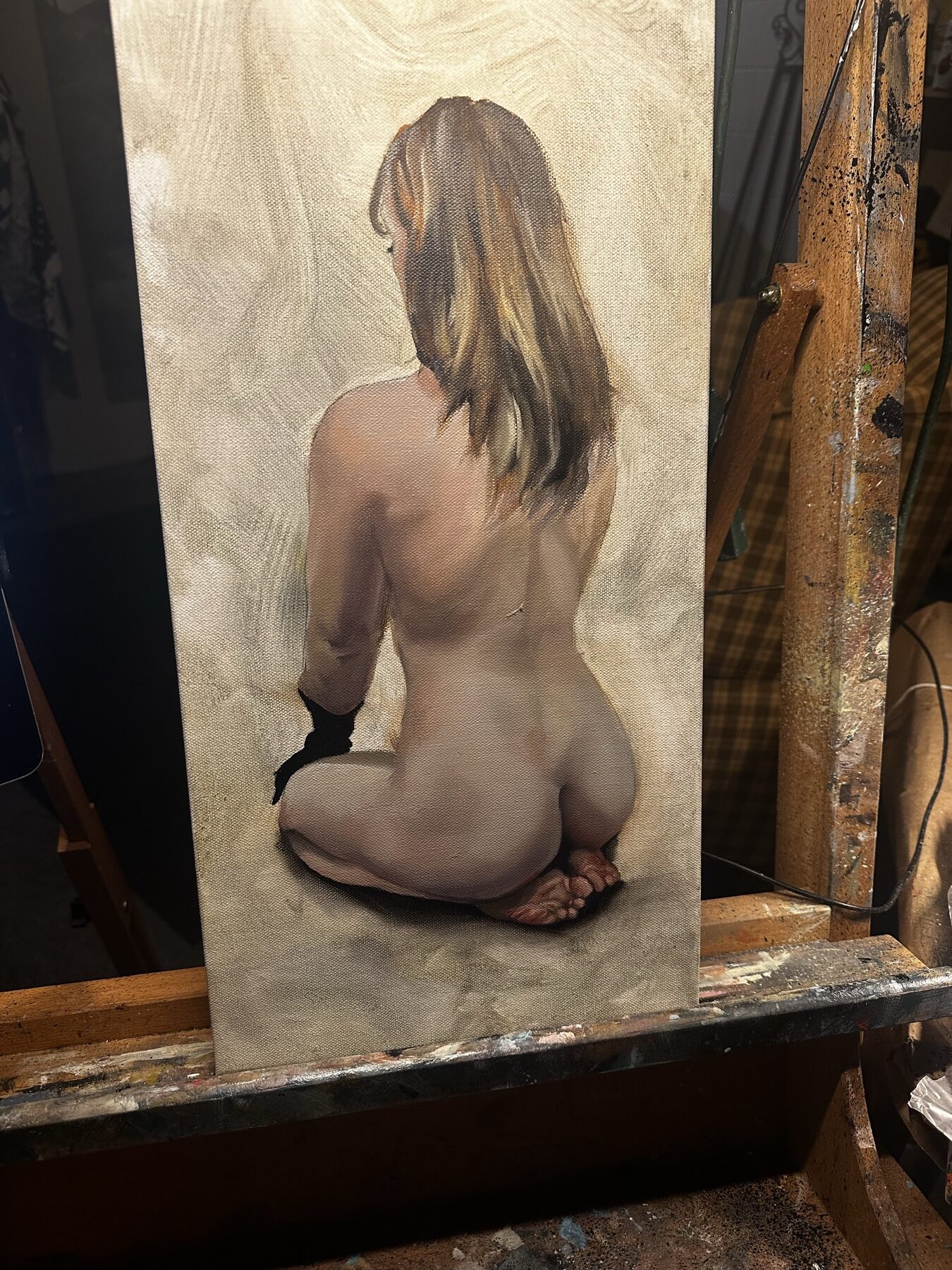 Studio note 18: a working moment from the painting process.
