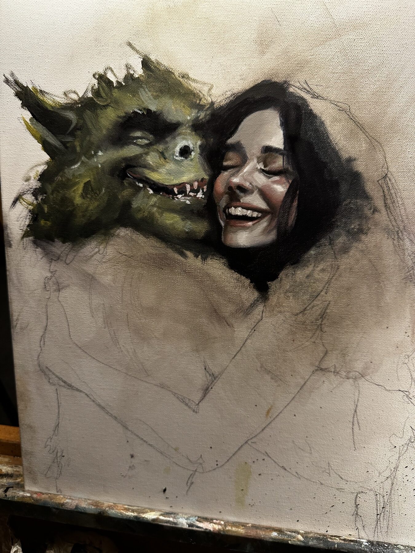 Studio note 14: a working moment from the painting process.