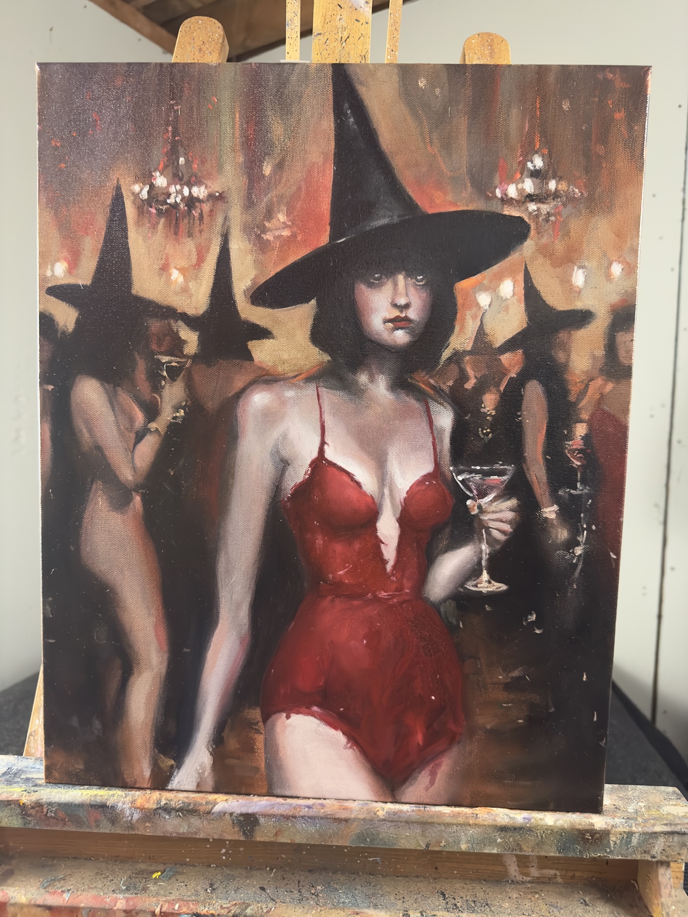 Studio note 31: a working moment from the painting process.