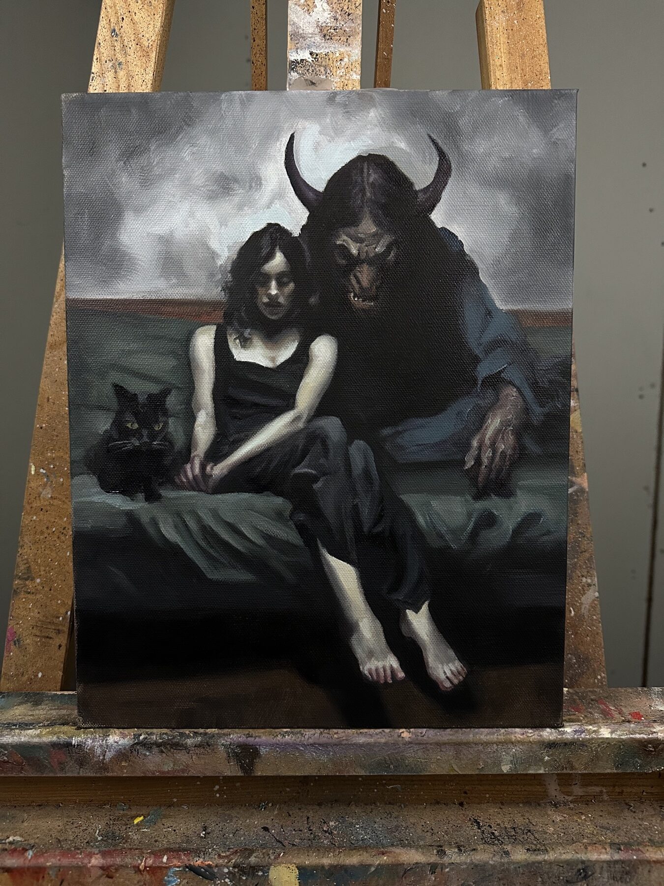Studio note 32: a working moment from the painting process.