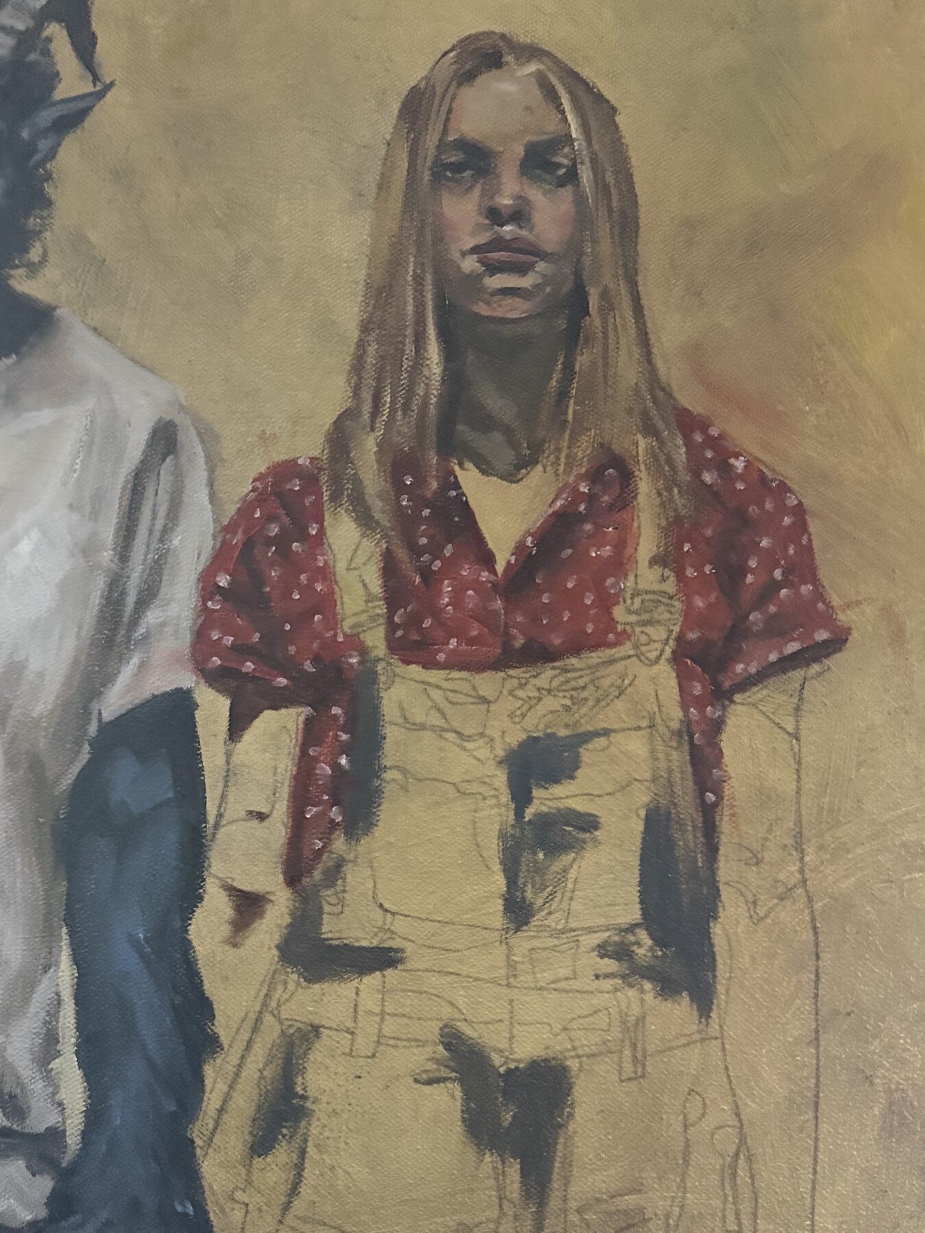 Studio note 48: a working moment from the painting process.