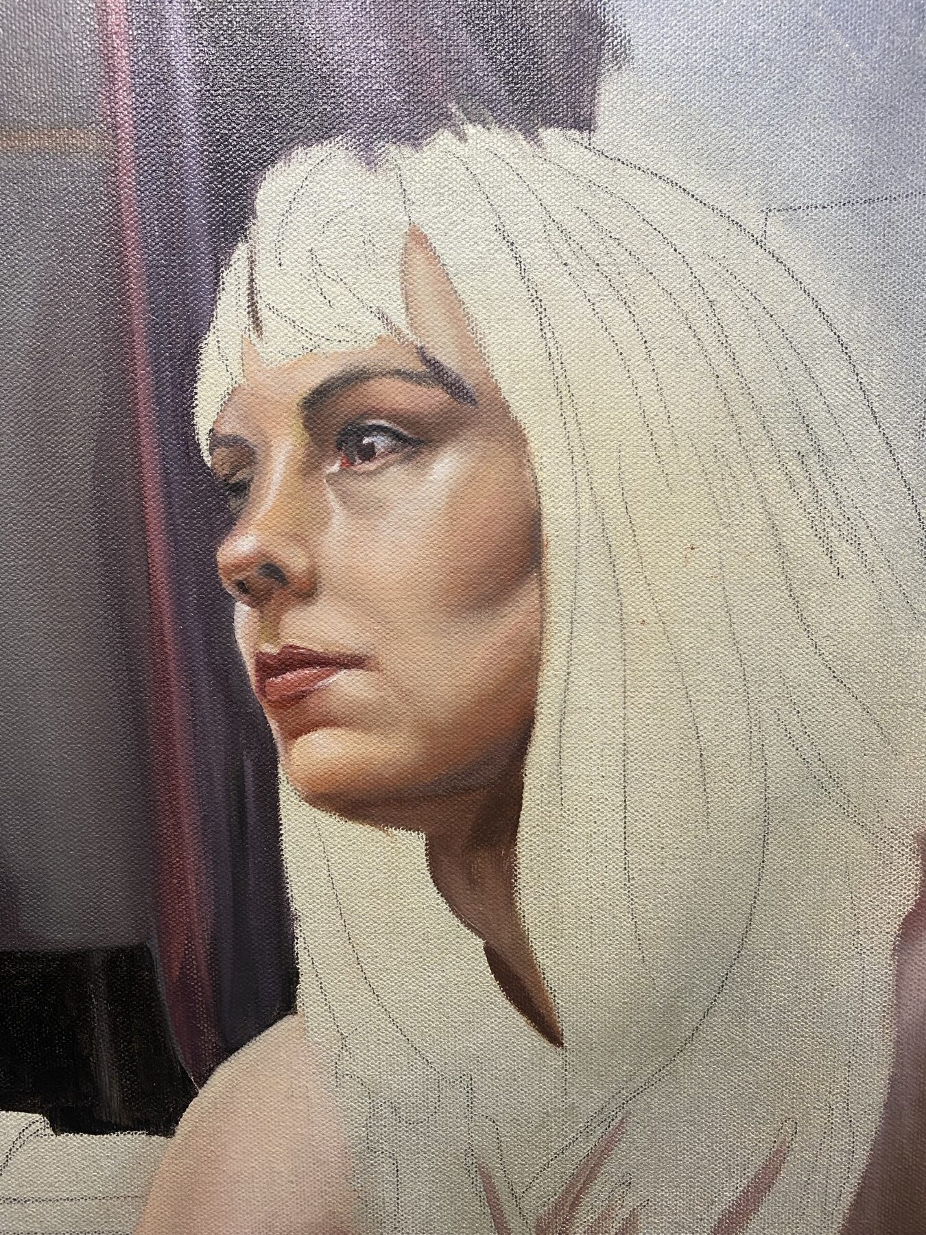 Studio note 22: a working moment from the painting process.