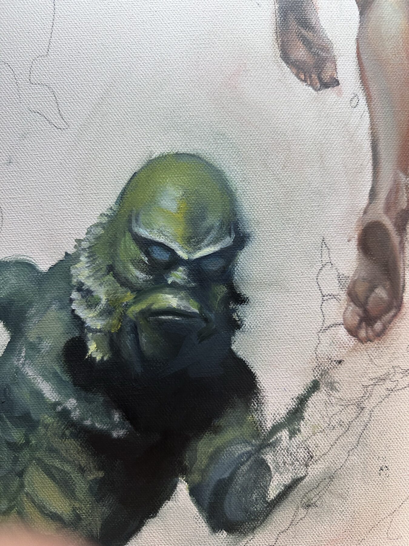 Studio note 43: a working moment from the painting process.