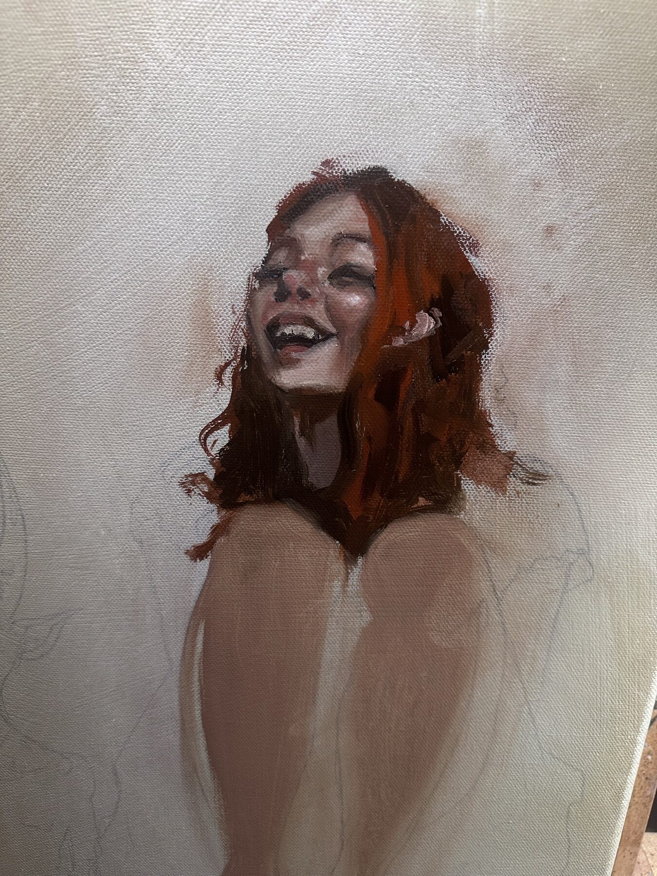 Studio note 52: a working moment from the painting process.