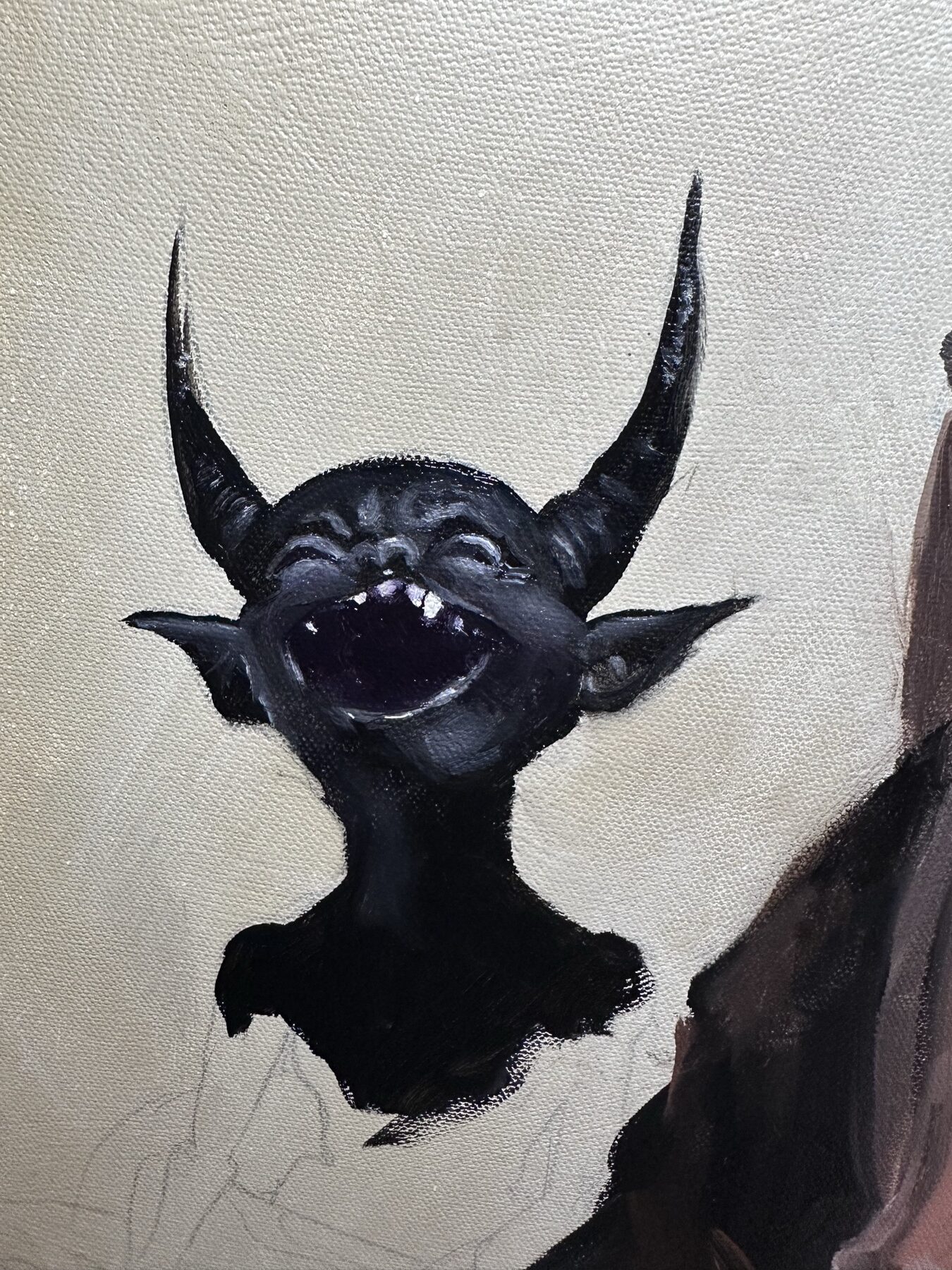 Studio note 53: a working moment from the painting process.