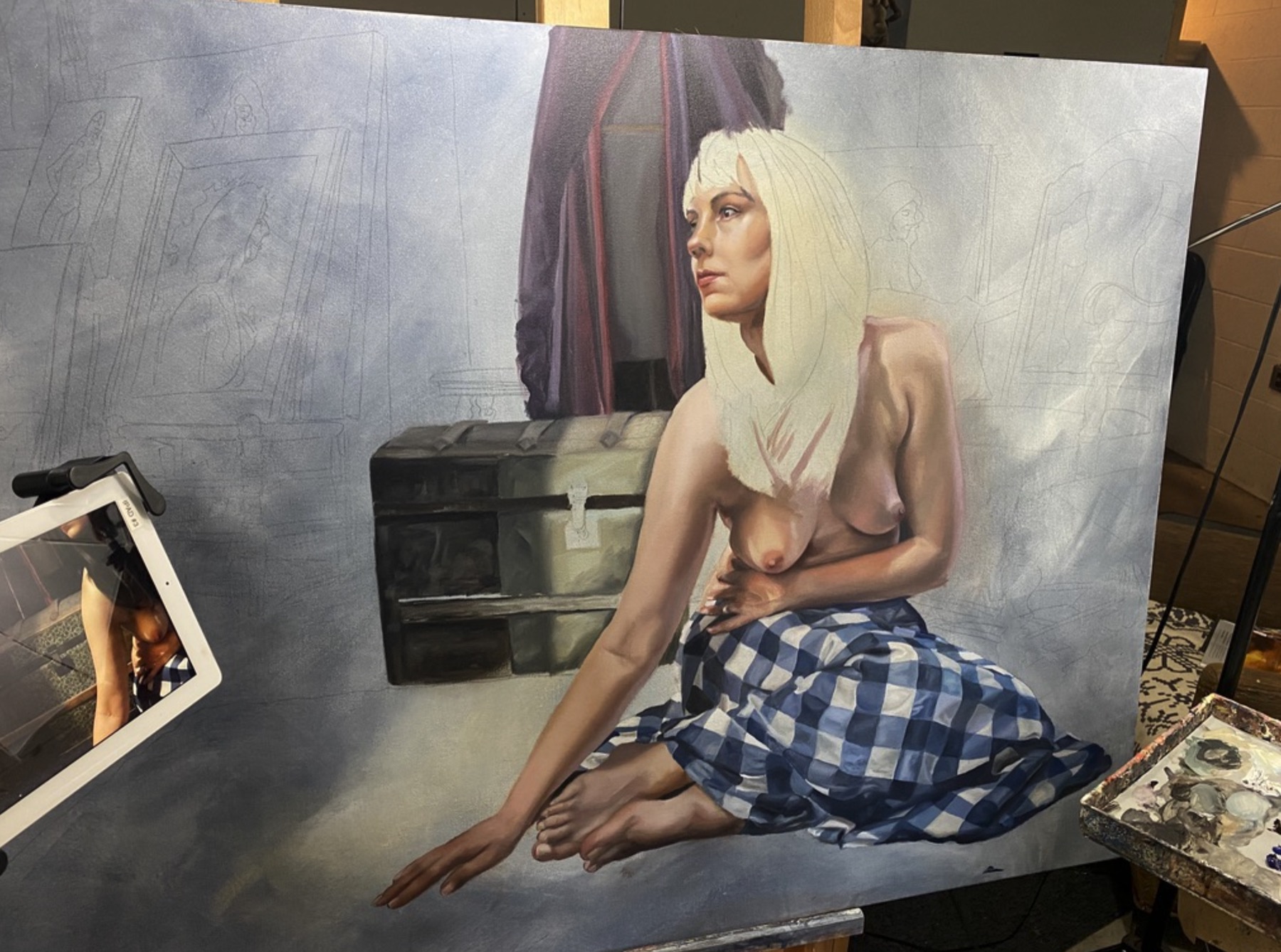 A figure study becoming more specific, one decision at a time.