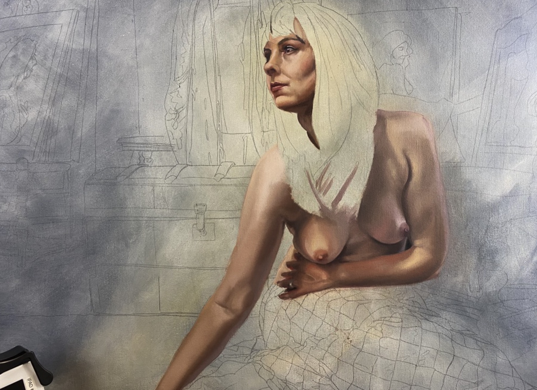 A figure study becoming more specific, one decision at a time.