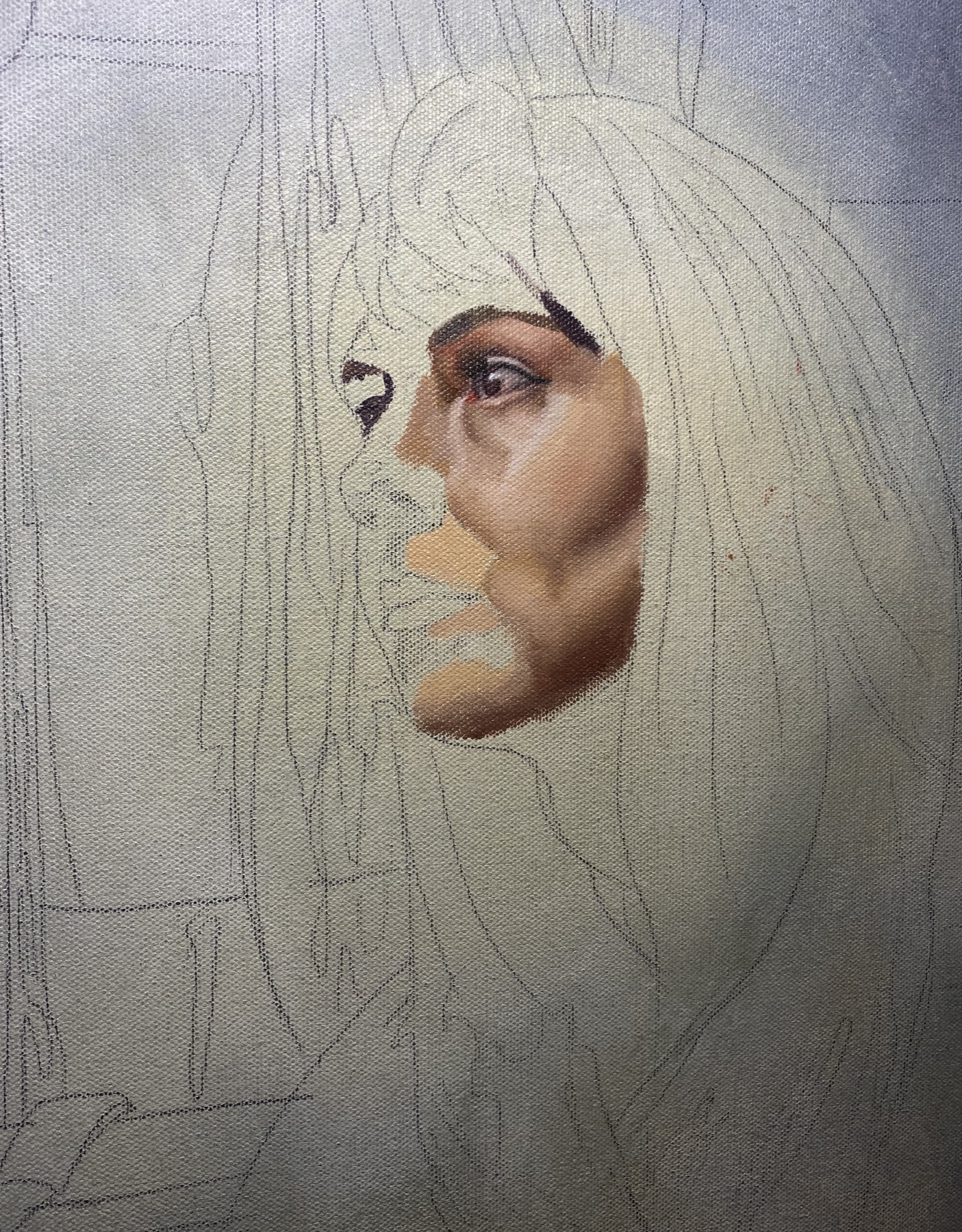 A figure study becoming more specific, one decision at a time.