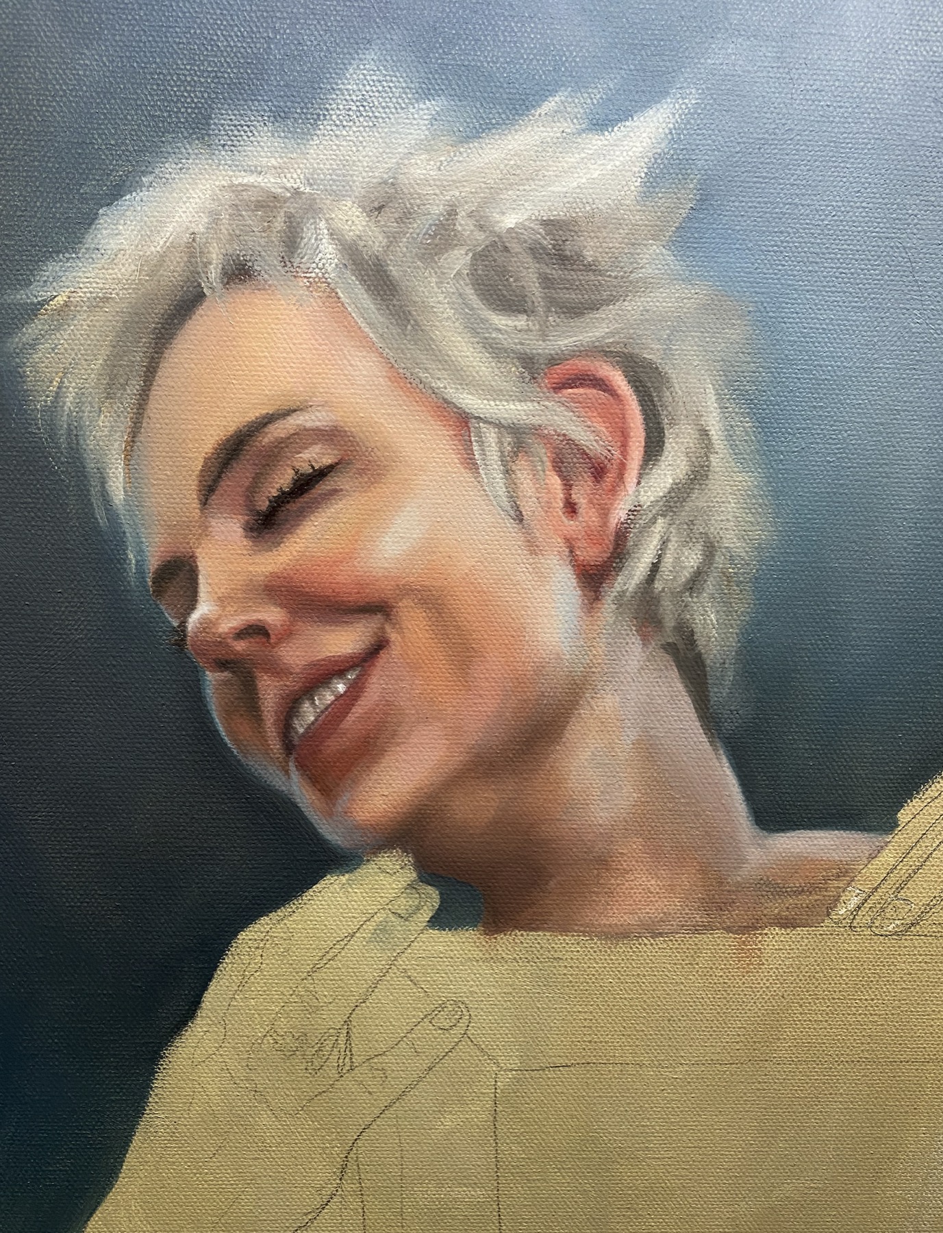 Studio note 55: a working moment from the painting process.