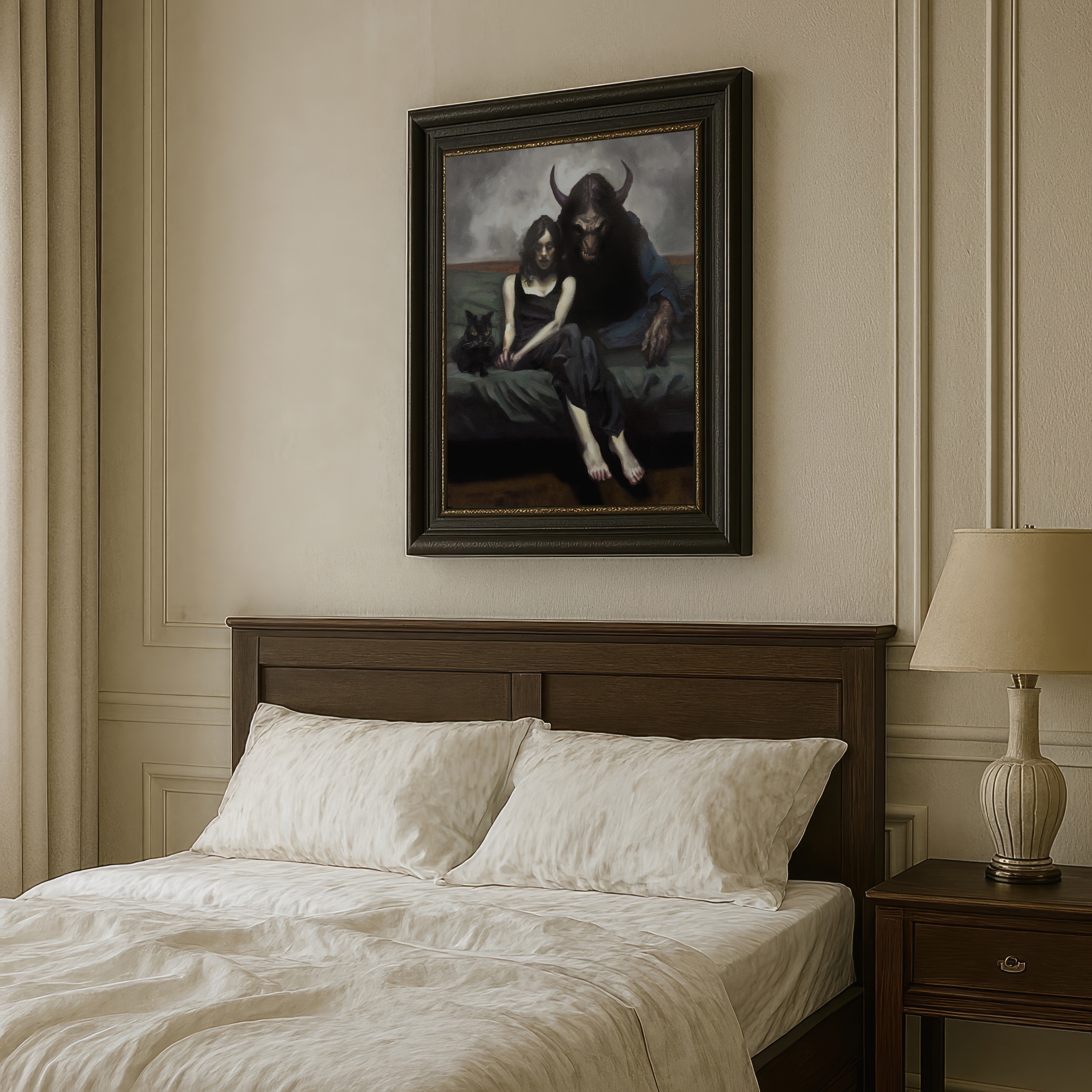 Comfortable with My Demons shown in a home interior