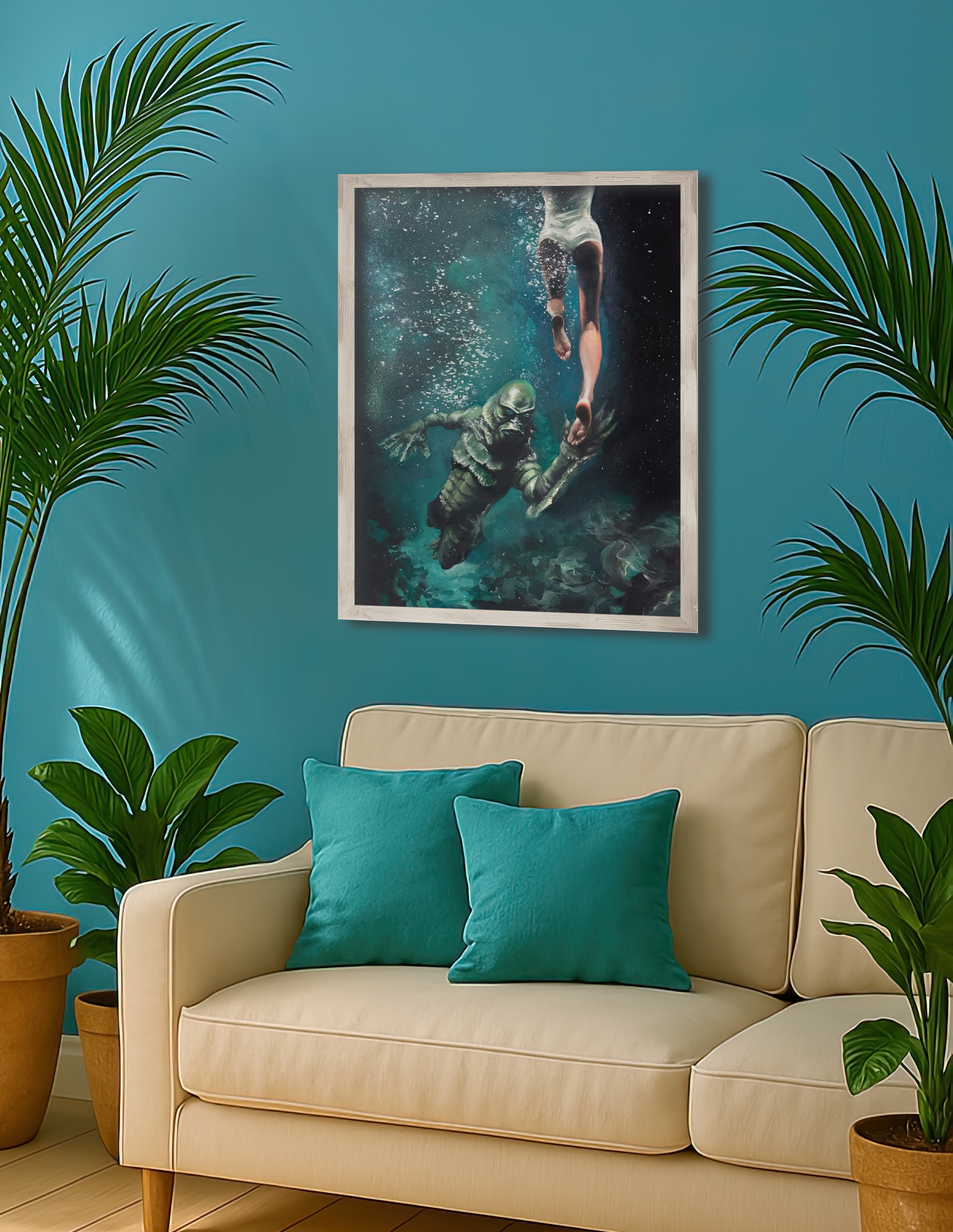 Two Worlds Apart shown in a home interior